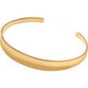  Slim Polished Cuff Bracelet with Gold Tone Minimalist Jewelry Piece