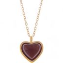  Heart-Shaped Pendant Necklace with Chain