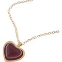  Heart-Shaped Pendant Necklace with Chain