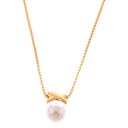 Gold Gold Tone Pendant Necklace with Faux Pearl Drop and X Charm - Gold