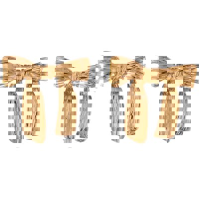 Gold Tone Textured Bow Stud Earrings for a Delicate Touch