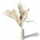 Beige Decorative Neutral Dried Floral Bouquet for Home Decoration and Centerpieces, 17.5 Inches