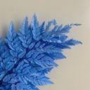 Blue Decorative Dried Fern Leaves for Home Decoration and Floral Arrangements, 13.5 Inches