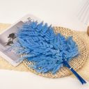 Blue Decorative Dried Fern Leaves for Home Decoration and Floral Arrangements, 13.5 Inches