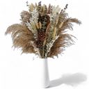  Decorative Dried Bouquet with Pinecone and Natural Grasses for Home Decoration, 17.5 Inches