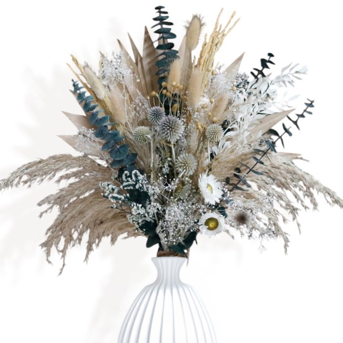 Elegant Artificial Pampas and Eucalyptus Arrangement