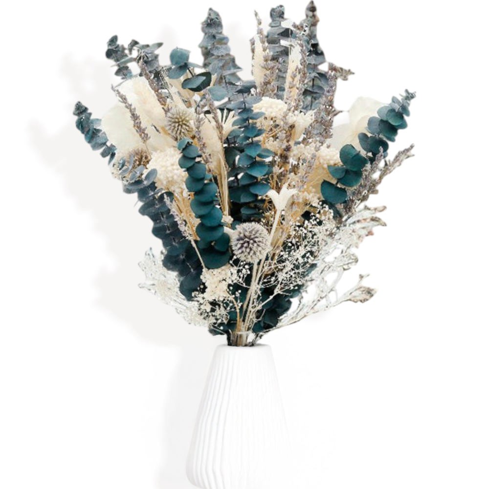 Artificial Eucalyptus and Dried Floral Arrangement