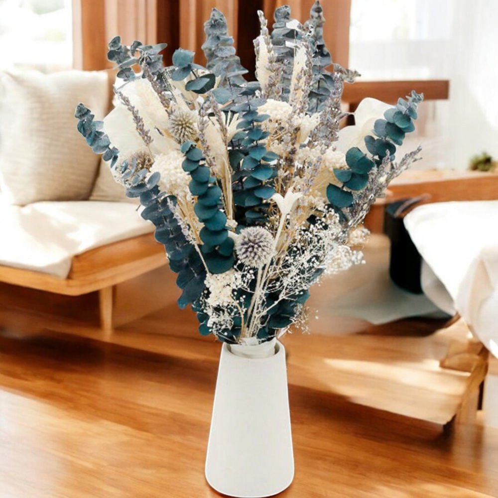 Artificial Eucalyptus and Dried Floral Arrangement