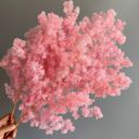 Pink Decorative Dried Fine Leaf Stems for Home Decoration and Floral Arrangements, 17.7 Inches