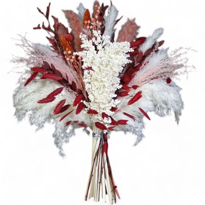 Decorative Mixed Dried Flower Bouquet for Home Decoration and Event Arrangements, 17 Inches