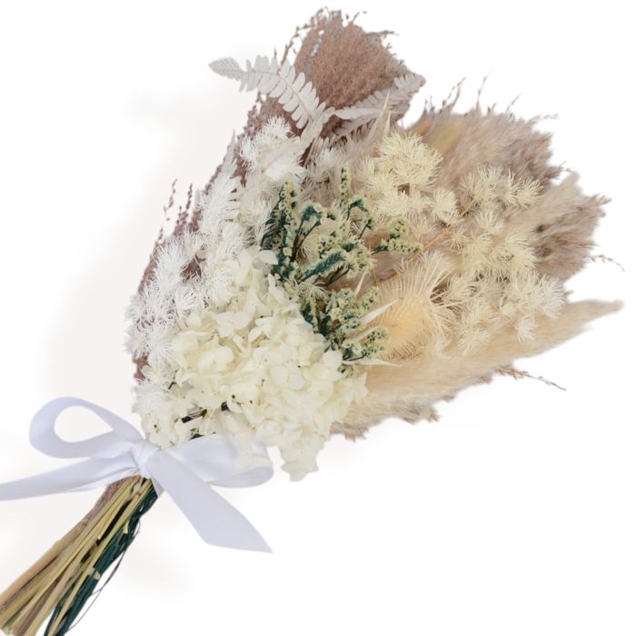 Decorative Dried Bouquet with Textured Floral Accents for Home Decoration and Gifts, 17 Inches