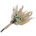 White Decorative Dried Bouquet with Textured Floral Accents for Home Decoration and Gifts, 17 Inches