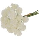 White Decorative Dried Bouquet with Textured Floral Accents for Home Decoration and Gifts, 17 Inches