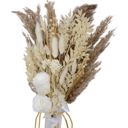  Decorative Mixed Dried Flower Bouquet with Elegant Accents for Home Decoration and Events, 17 Inches