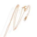 Yellow Gold Tone Pendant Necklace with Rectangular Crystal and Starburst Accent