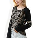 Black Large Long Sleeve Pullover Shirt with Pleated Back Detail