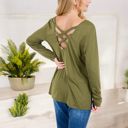  Long Sleeve Top with Front Zip Detail and Curved Hem