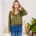 Green XXL Long Sleeve Top with Front Zip Detail and Curved Hem