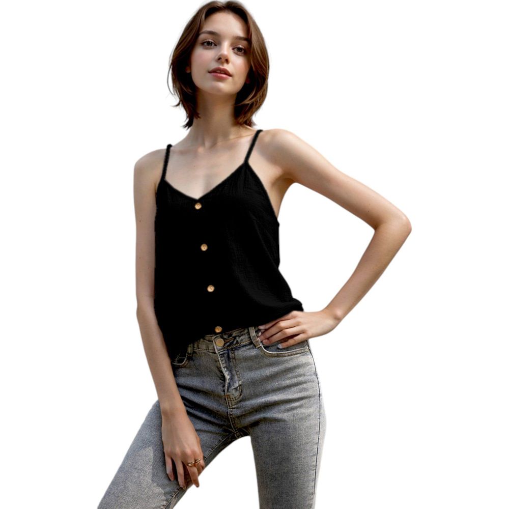 Button Front Light Cami