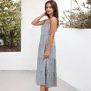  Spaghetti Strap Tiered Maxi Dress with Square Neckline and Flowy Skirt