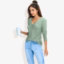  Solid Color Long Sleeve V-Neck T-Shirt Tops