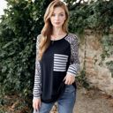 Black Large Sleeve Pullover Sweatshirt with Chest Pocket