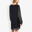 Black Large Clip Dot Light Shift Dress