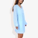 Blue Large Clip Dot Light Shift Dress