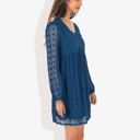 Blue Large Clip Dot Light Shift Dress