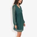 Green Large Clip Dot Light Shift Dress