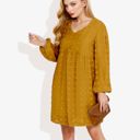 Yellow Large Clip Dot Light Shift Dress