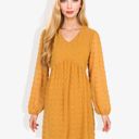 Yellow Large Clip Dot Light Shift Dress