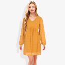 Yellow Large Clip Dot Light Shift Dress