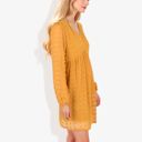 Yellow Large Clip Dot Light Shift Dress