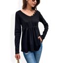  Long Sleeve Pullover Sweatshirt with Crew Neck and Ribbed Hem