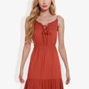  Spaghetti Strap Maxi Dress with Lace Trim and Tiered Skirt