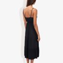 Black Large Spaghetti Strap Maxi Dress with Lace Trim and Tiered Skirt