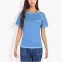  Summer Basic Round Neck Short Sleeve Chest Pocket T-shirt