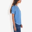  Summer Basic Round Neck Short Sleeve Chest Pocket T-shirt