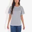 Gray Large Summer Basic Round Neck Short Sleeve Chest Pocket T-shirt