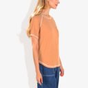 Beige Large Summer Basic Round Neck Short Sleeve Chest Pocket T-shirt