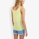 Green Large Sleeveless Knit Tank Top with Scoop Neck