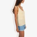 Beige Large Sleeveless Knit Tank Top with Scoop Neck