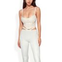 White Medium Two-Piece Bodysuit Set with Ribbed Design and Comfortable Fit