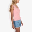 Pink Medium Sleeveless V-Neck Sweater Knit Tank Top