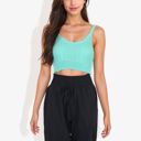  Knit Crop Top with Spaghetti Straps and Ribbed Hem Sleeveless Summer Tank Top