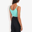  Knit Crop Top with Spaghetti Straps and Ribbed Hem Sleeveless Summer Tank Top