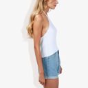  Ribbed Halter Neck Tank Top with Slim Fit and Comfortable Stretch for Casual Summer Outfits