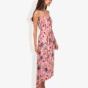 Multicolored Large Floral Print Tie Strap Summer Dress