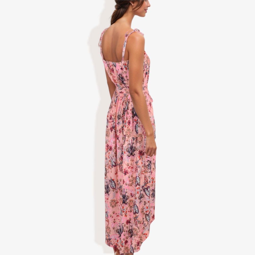 Floral Print Tie Strap Summer Dress